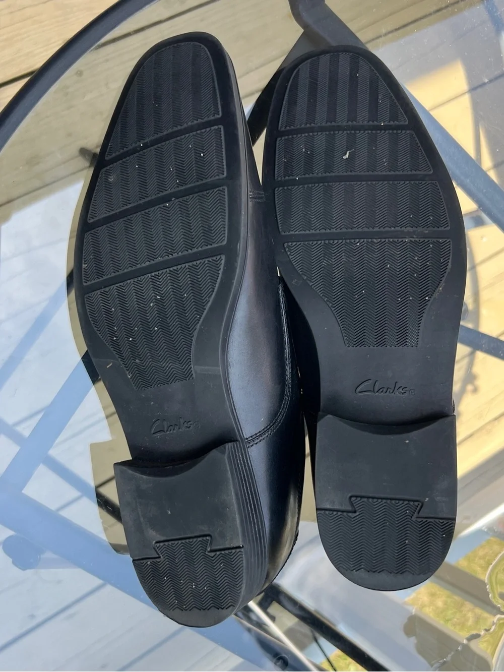 Clarks Tilden Cap Toe Oxford Classic Dress Shoes Black Leather Men's Size 13M